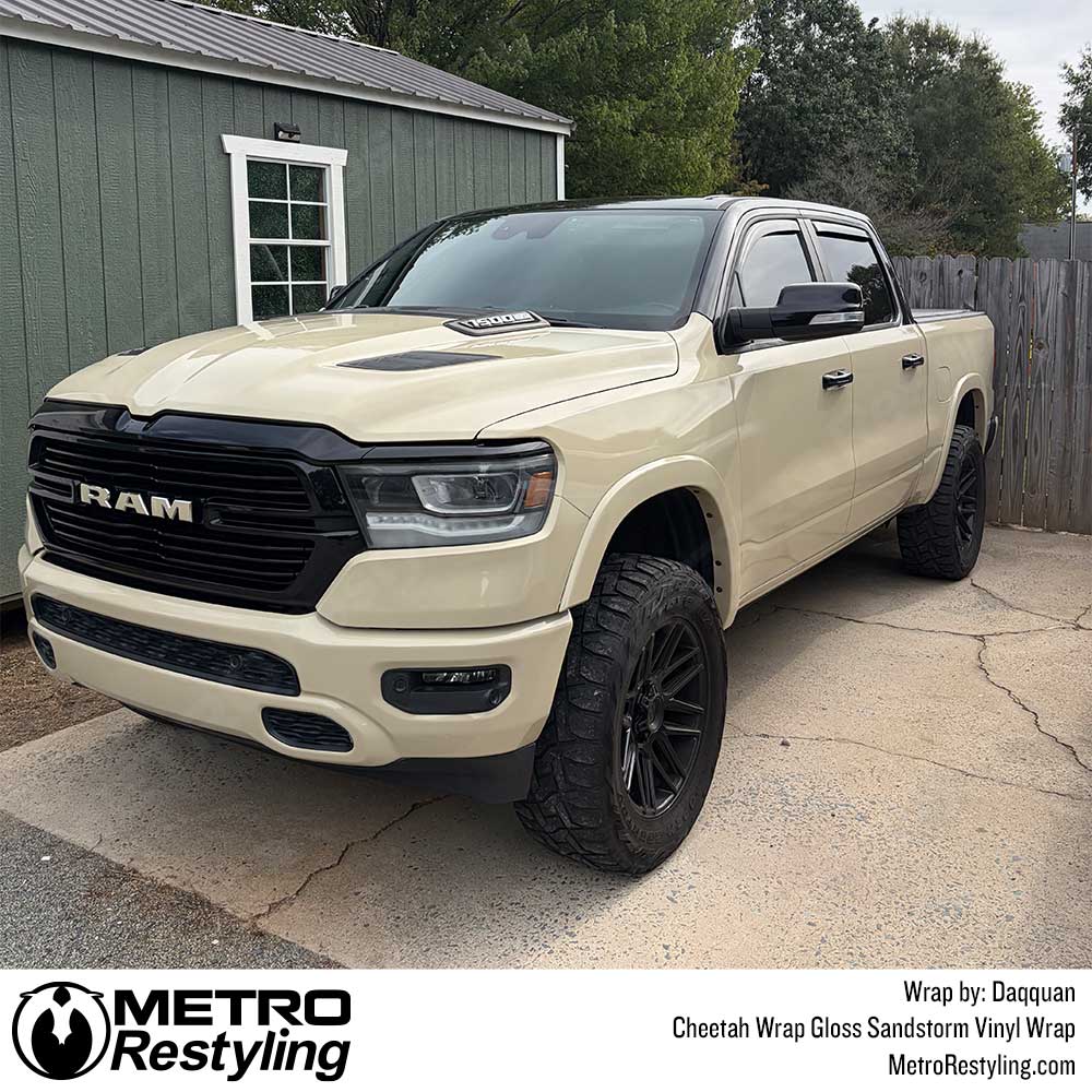 Cheetah Wrap Gloss Sandstorm Vinyl Wrap