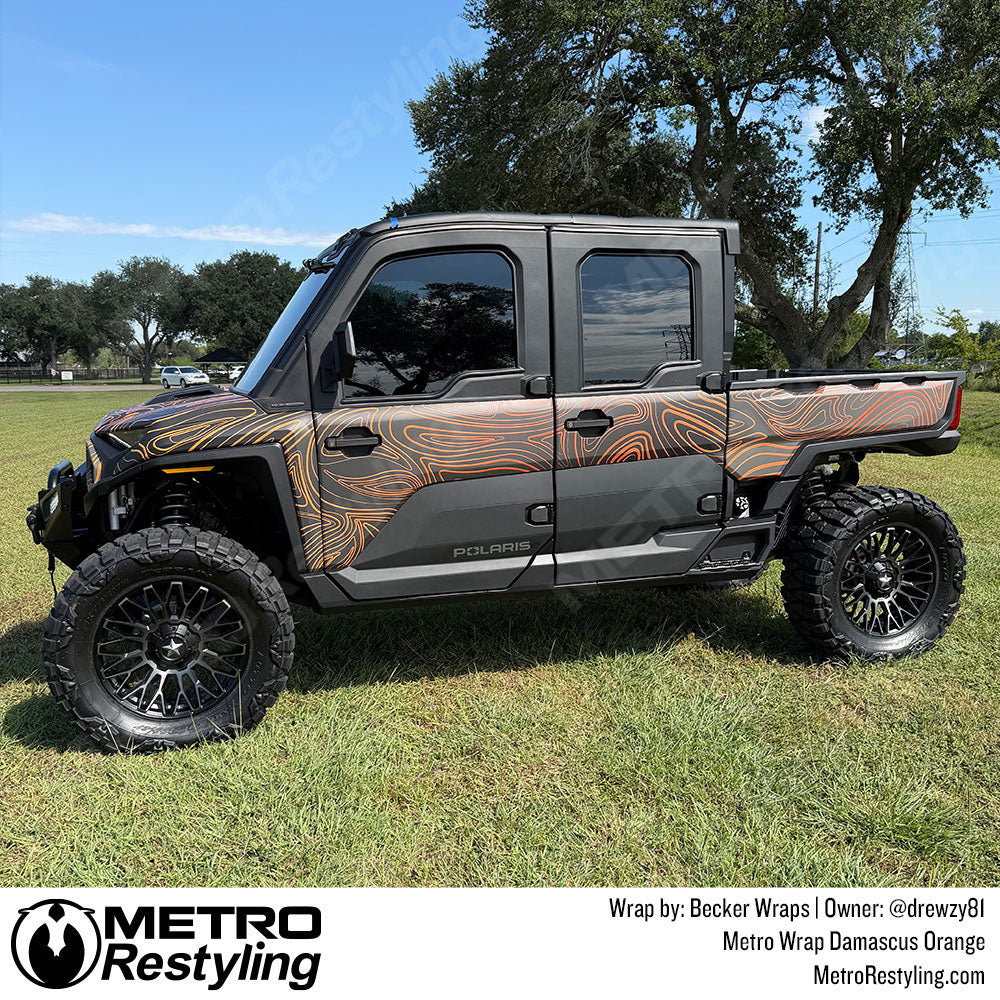 orange damascus utv wrap