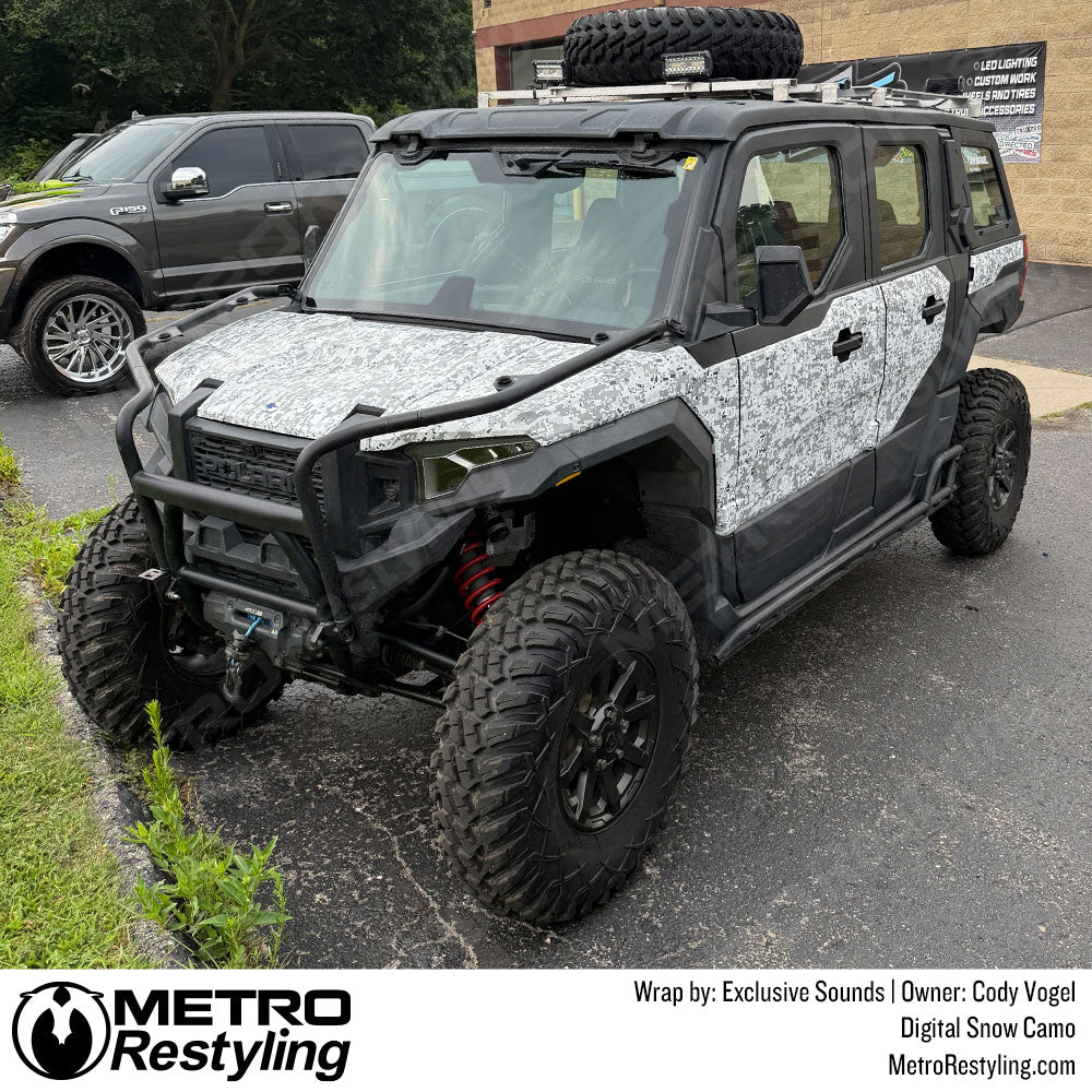 digital snow camo utv wrap