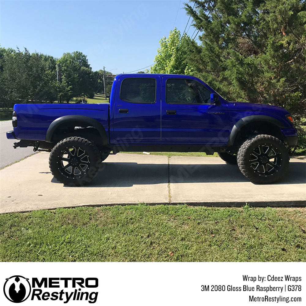 gloss blue truck wrap