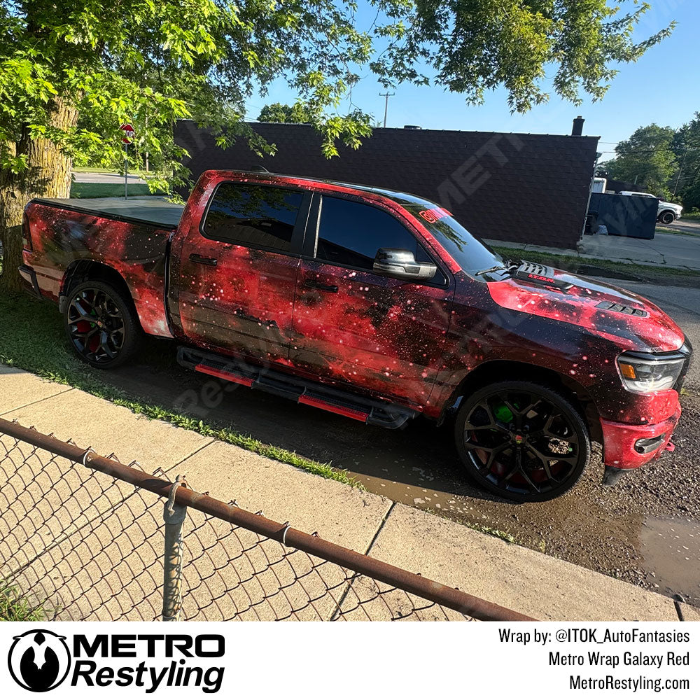 Red Galaxy Truck Wrap