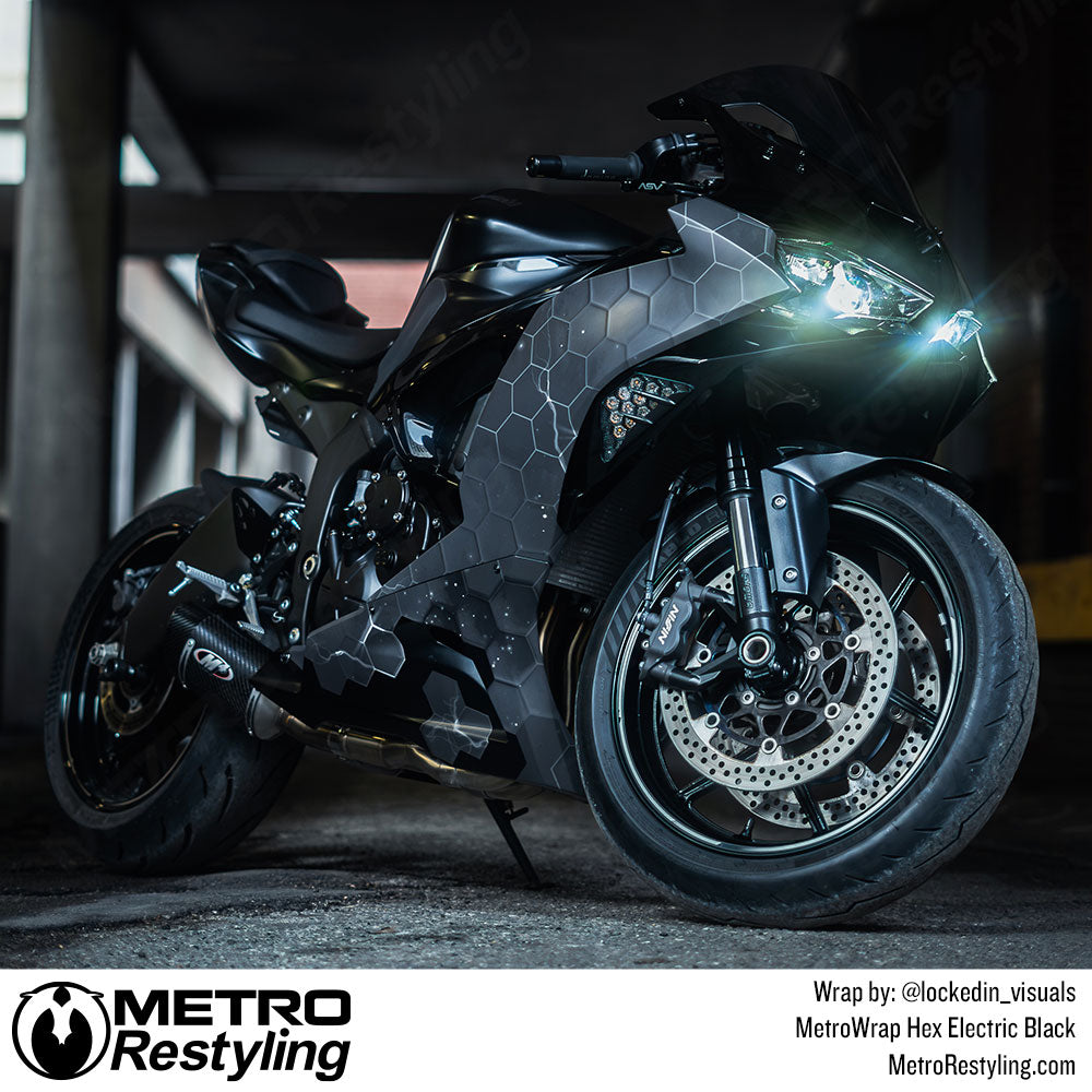hex electric motorcycle wrap