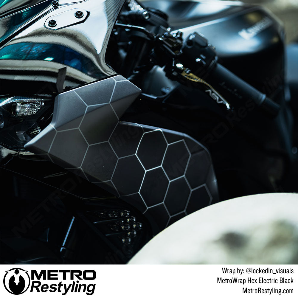 hex electric motorcycle wrap