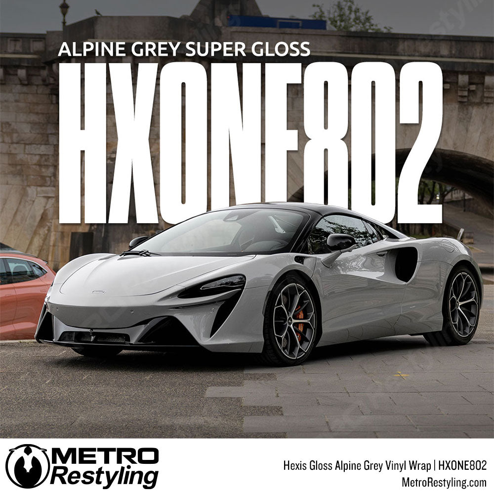 hexis hxone alpine grey vinyl wrap super gloss