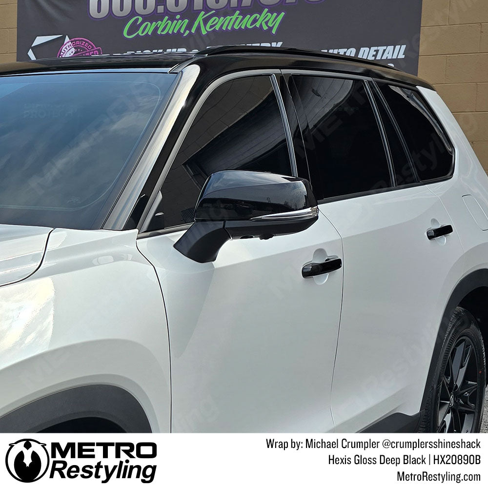 gloss black roof wrap