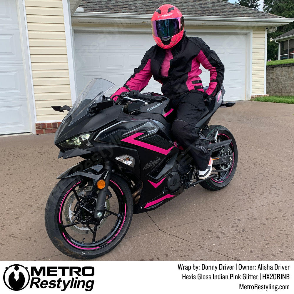 Pink Motorcycle Wrap
