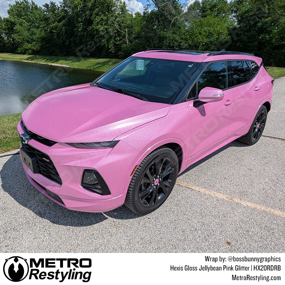 gloss pink chevy blazer wrap