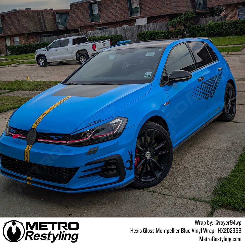 Hexis Gloss Montpellier Blue Vinyl Wrap | HX20299B