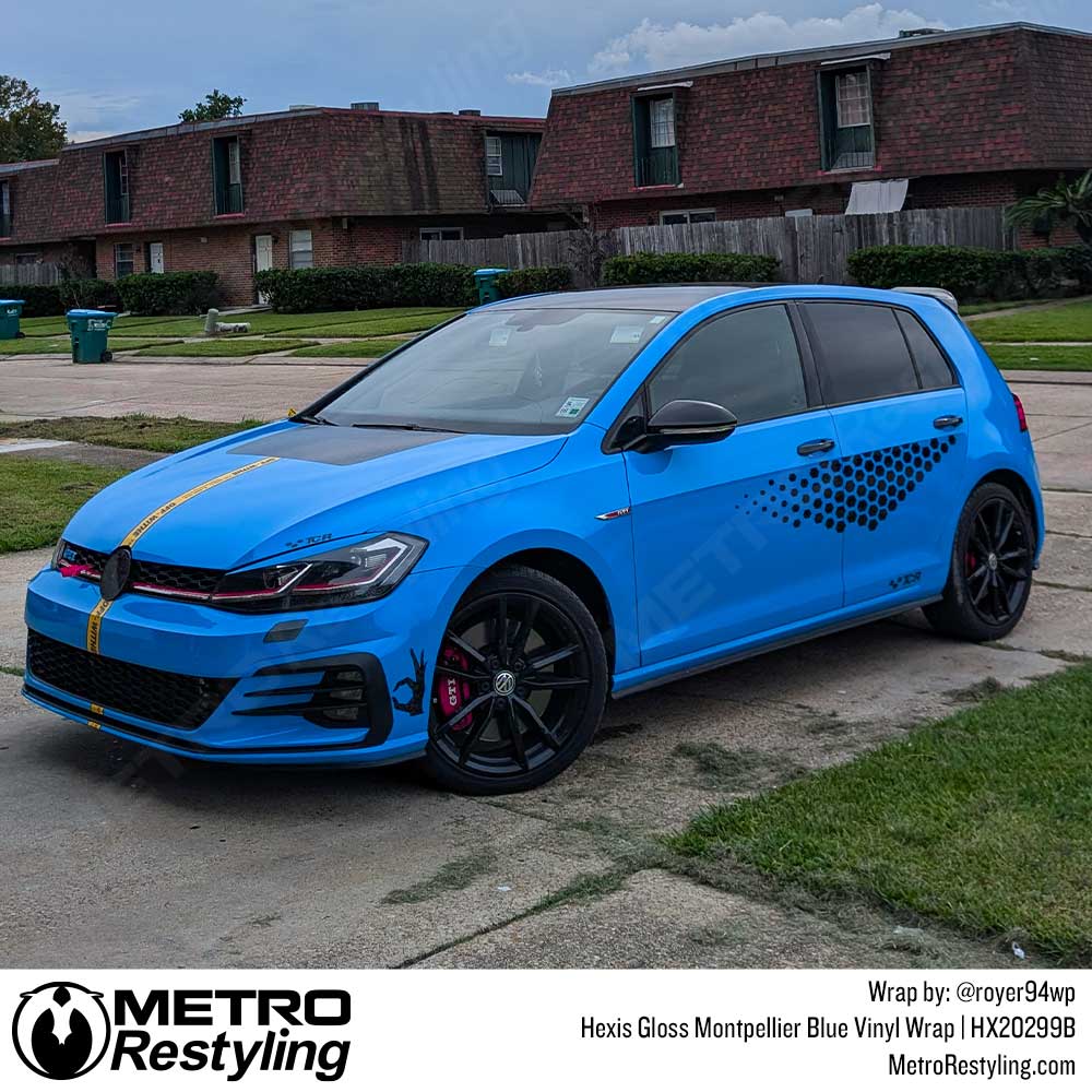 Hexis Gloss Montpellier Blue Vinyl Wrap | HX20299B