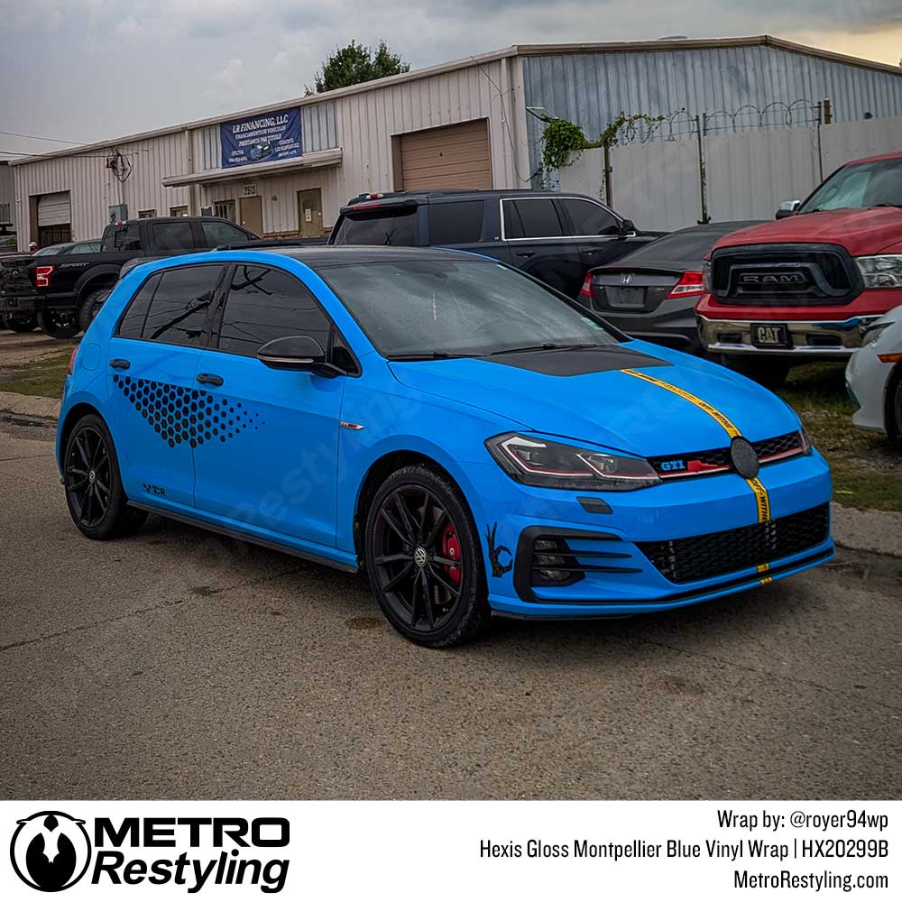 Hexis Gloss Montpellier Blue Vinyl Wrap | HX20299B