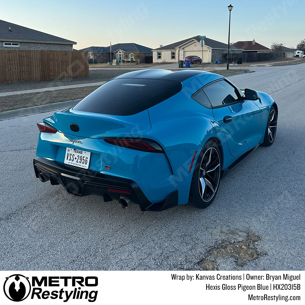 blue toyota supra wrap