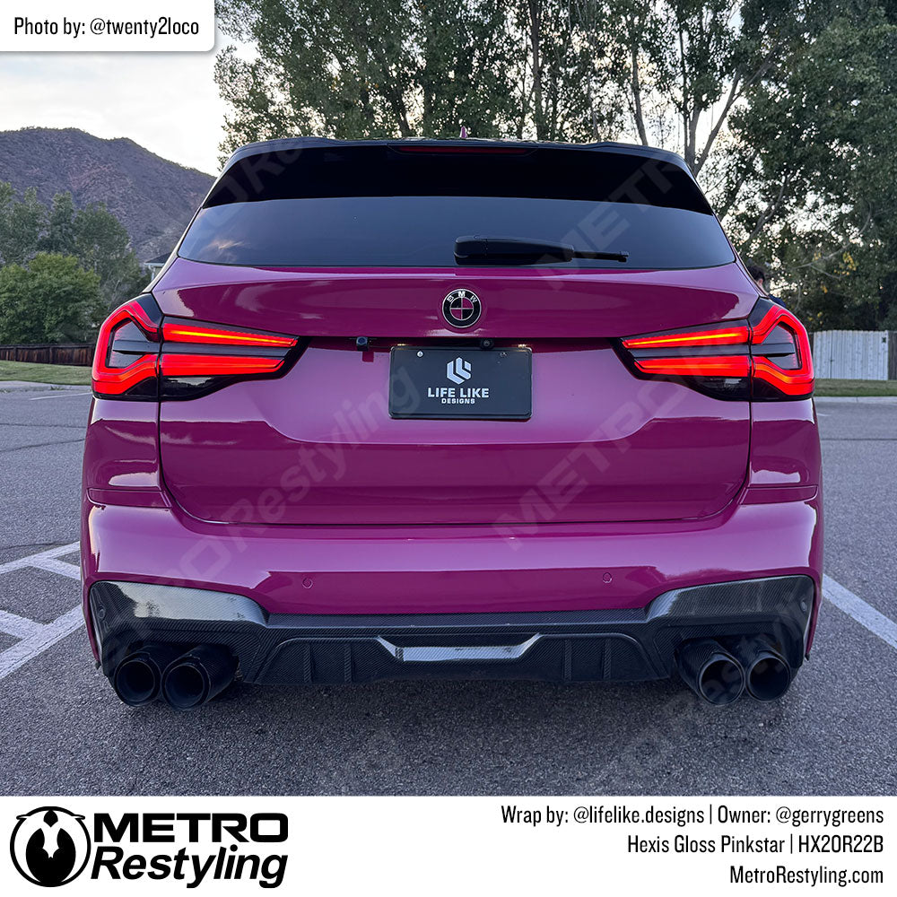 pink bmw wrap
