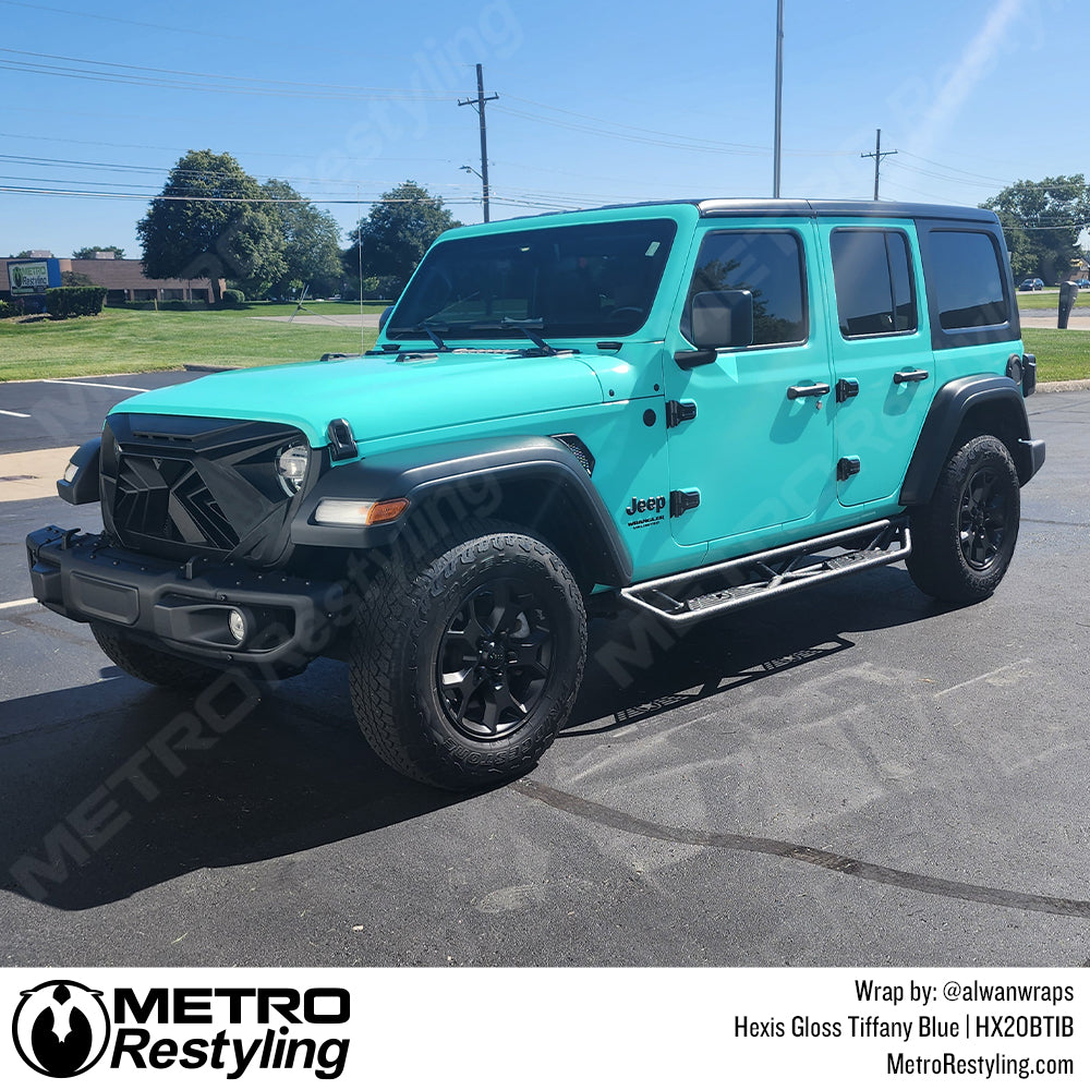 tiffany blue jeep wrangler wrap