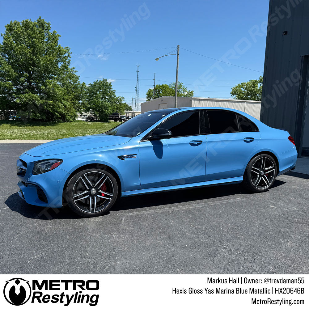 blue mercedes wrap