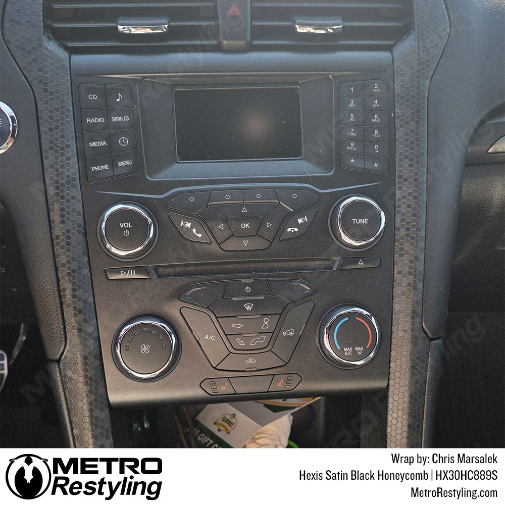 Hexis Satin Black Honeycomb Dashboard Wrap