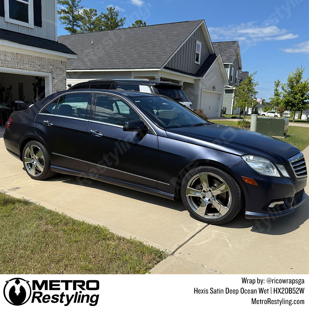 Blue mercedes wrap
