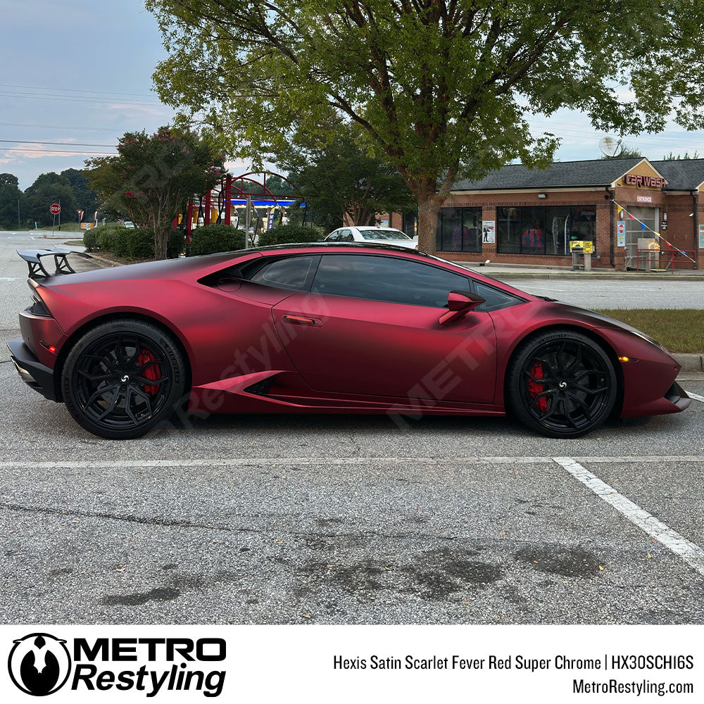 Hexis Satin Scarlet Fever Red Super Chrome