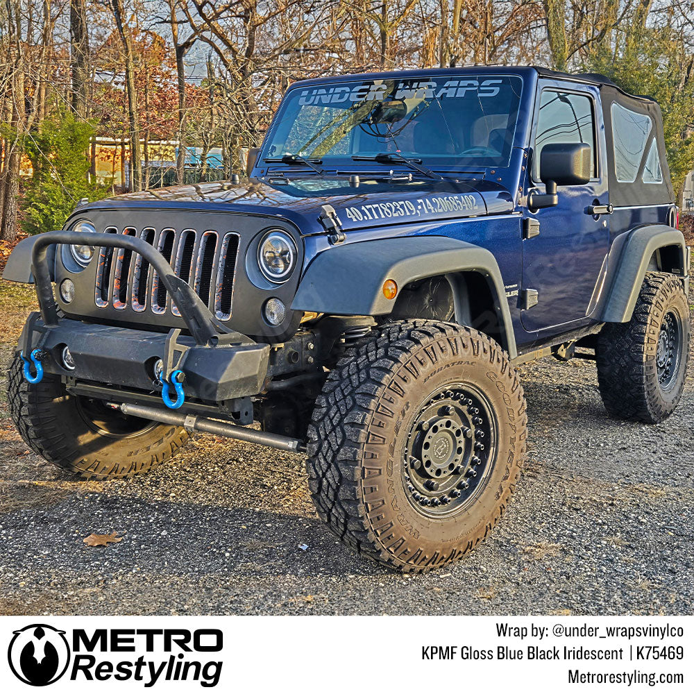 dark blue jeep wrap