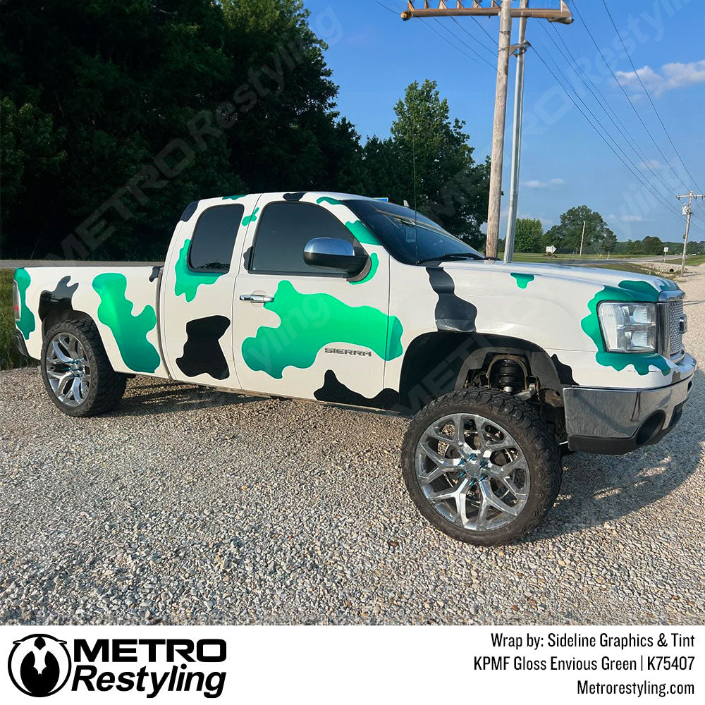 green truck wrap