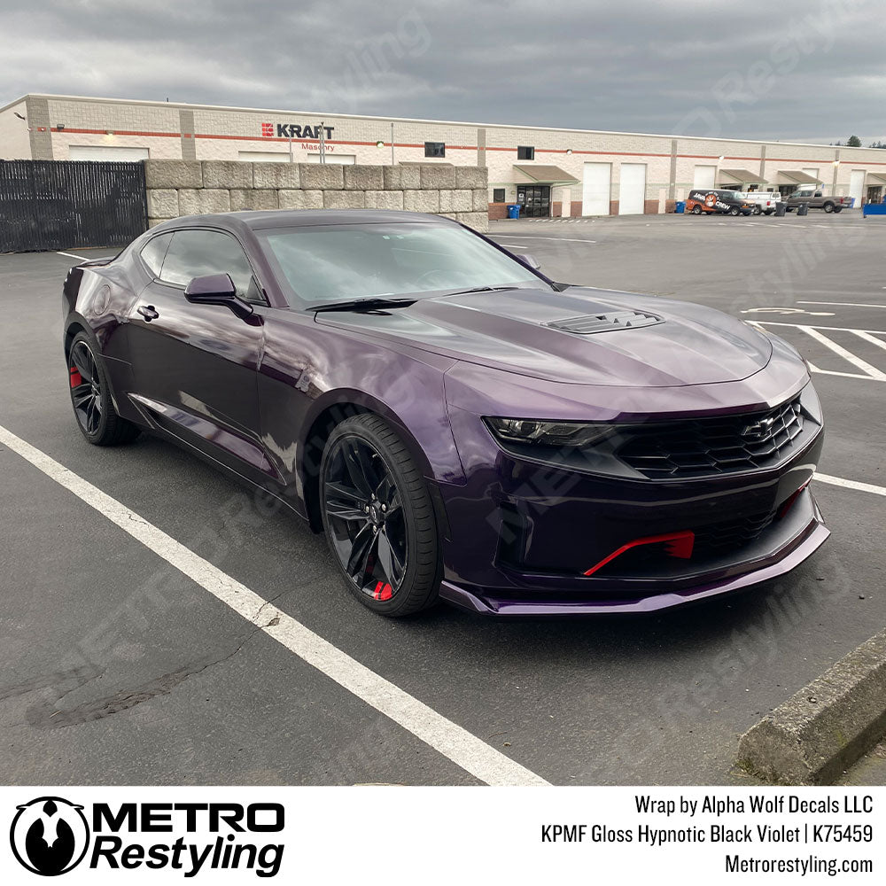 purple violet camaro wrap