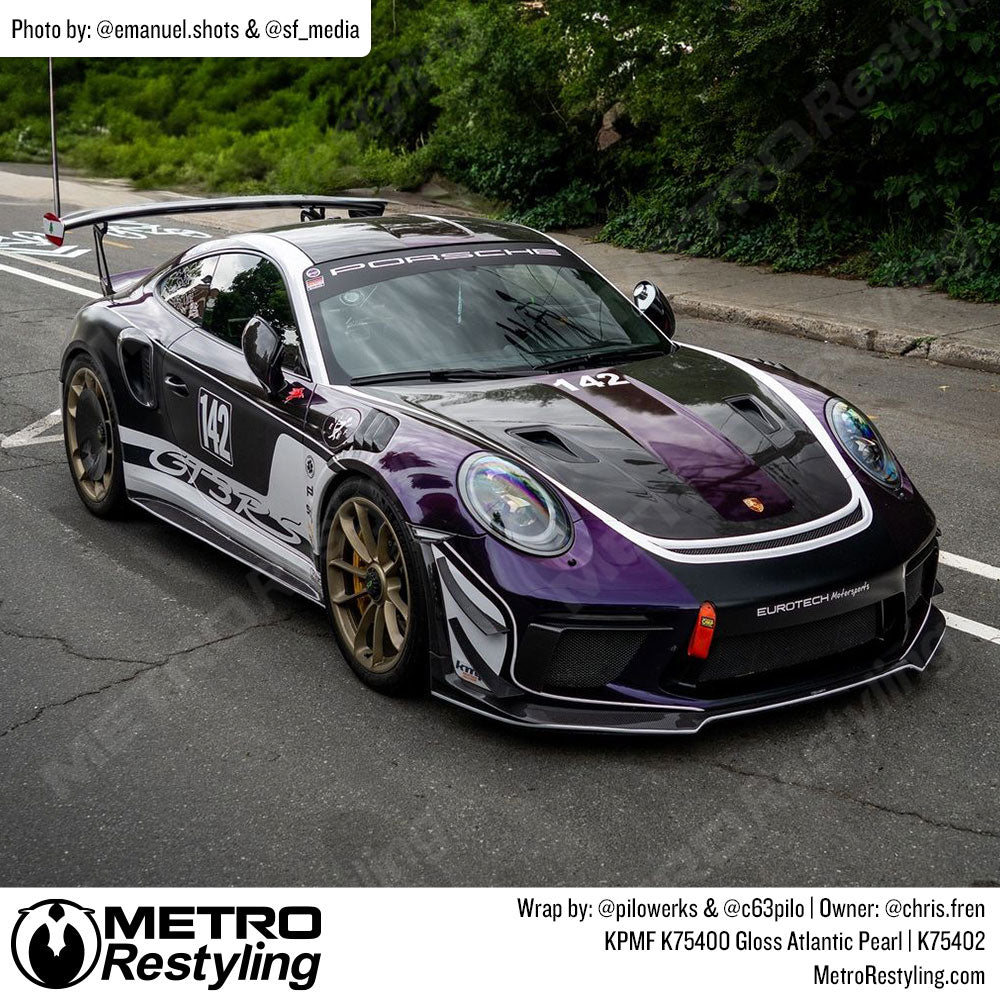 dark purple porsche wrap