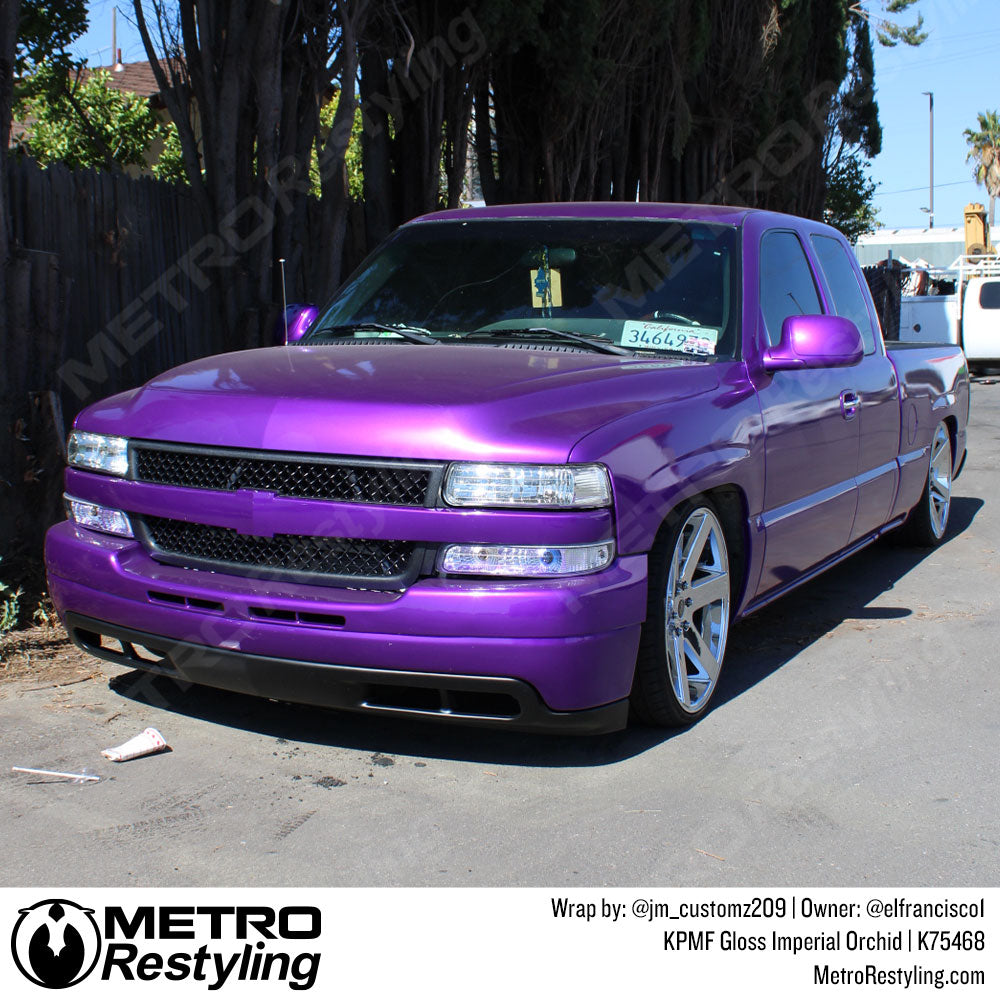 purple chevy 1500 truck wrap