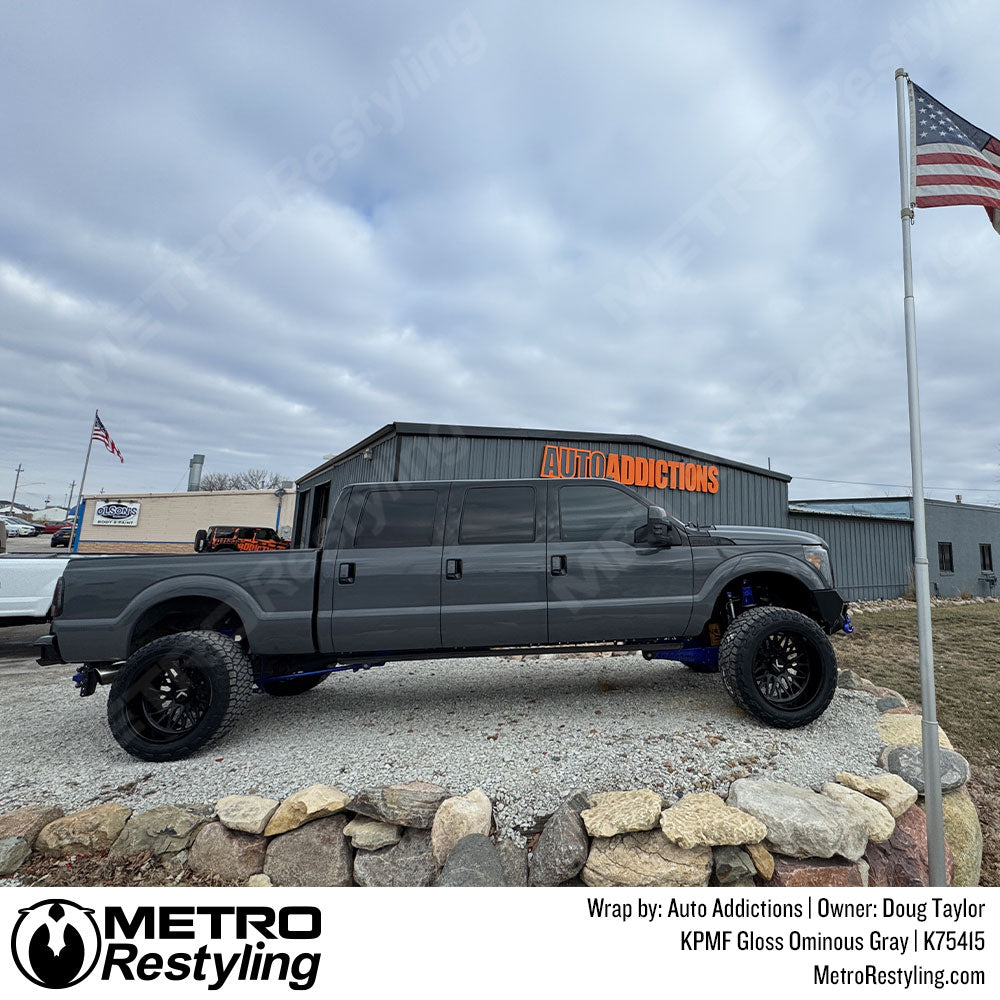 gray ford f350 wrap