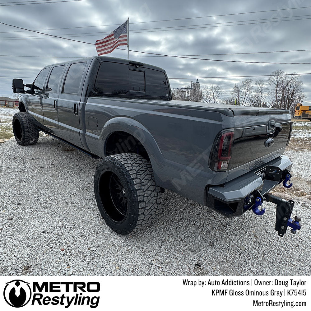 gray ford f350 wrap