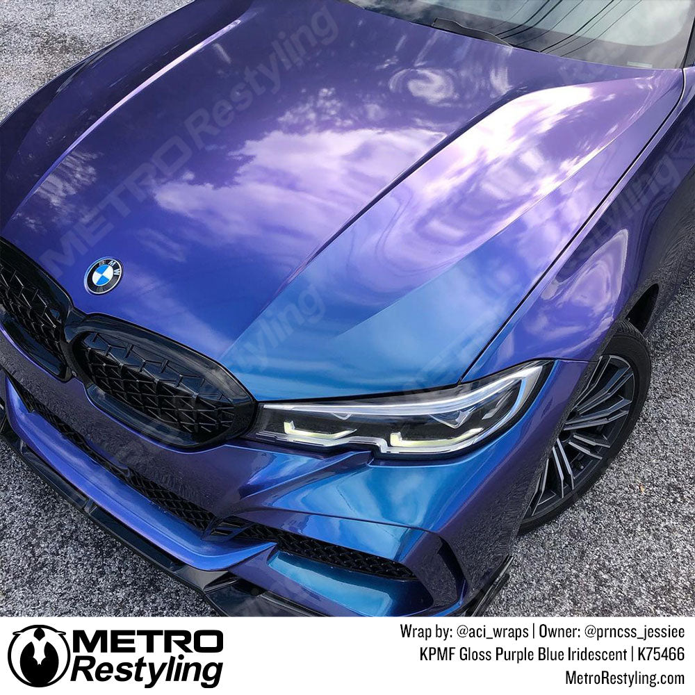 purple blue color shift car wrap