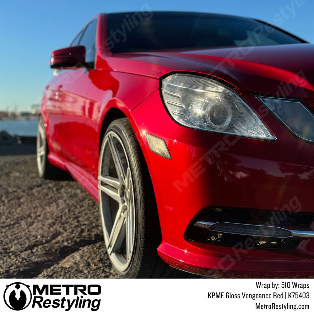 red mercedes wrap