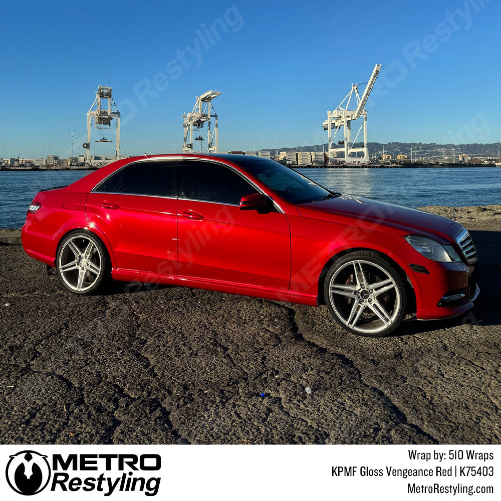 red mercedes wrap