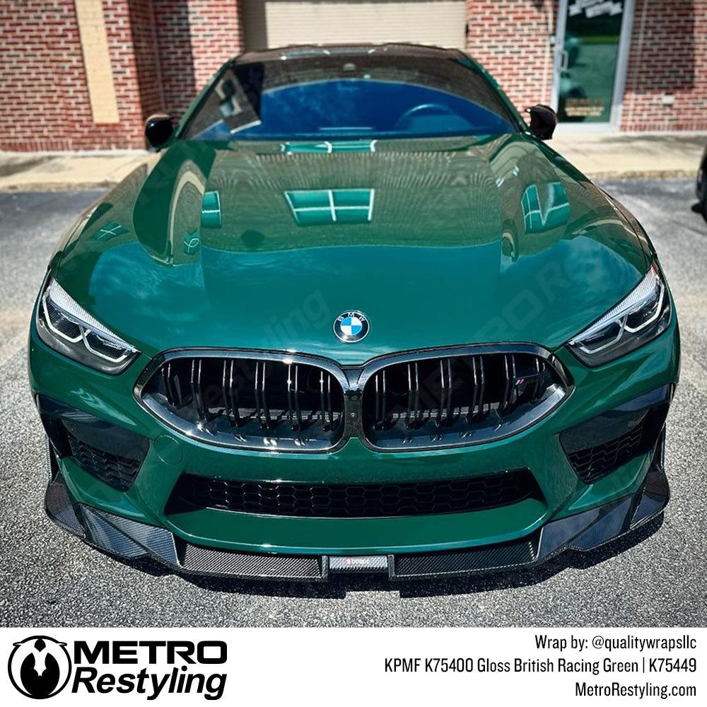 british racing green bmw wrap