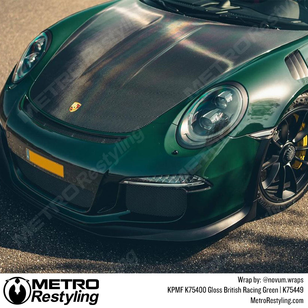 Green porsche vinyl wrap