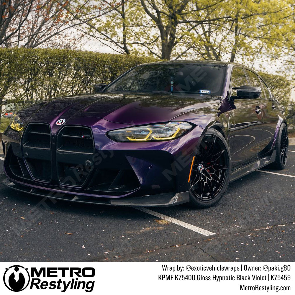Gloss Hypnotic Black Violet Vinyl Wrap - KPMF | Metro Restyling