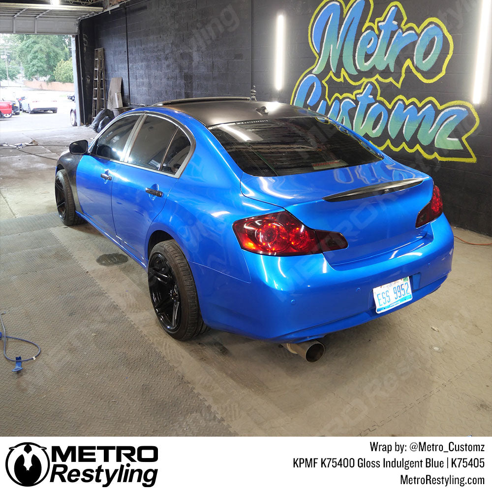 gloss blue infiniti wrap