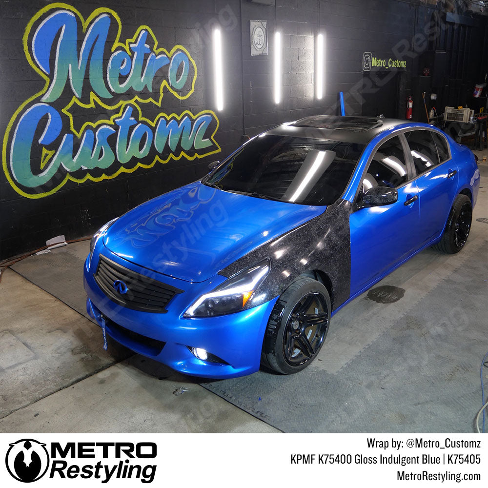 gloss blue infiniti wrap