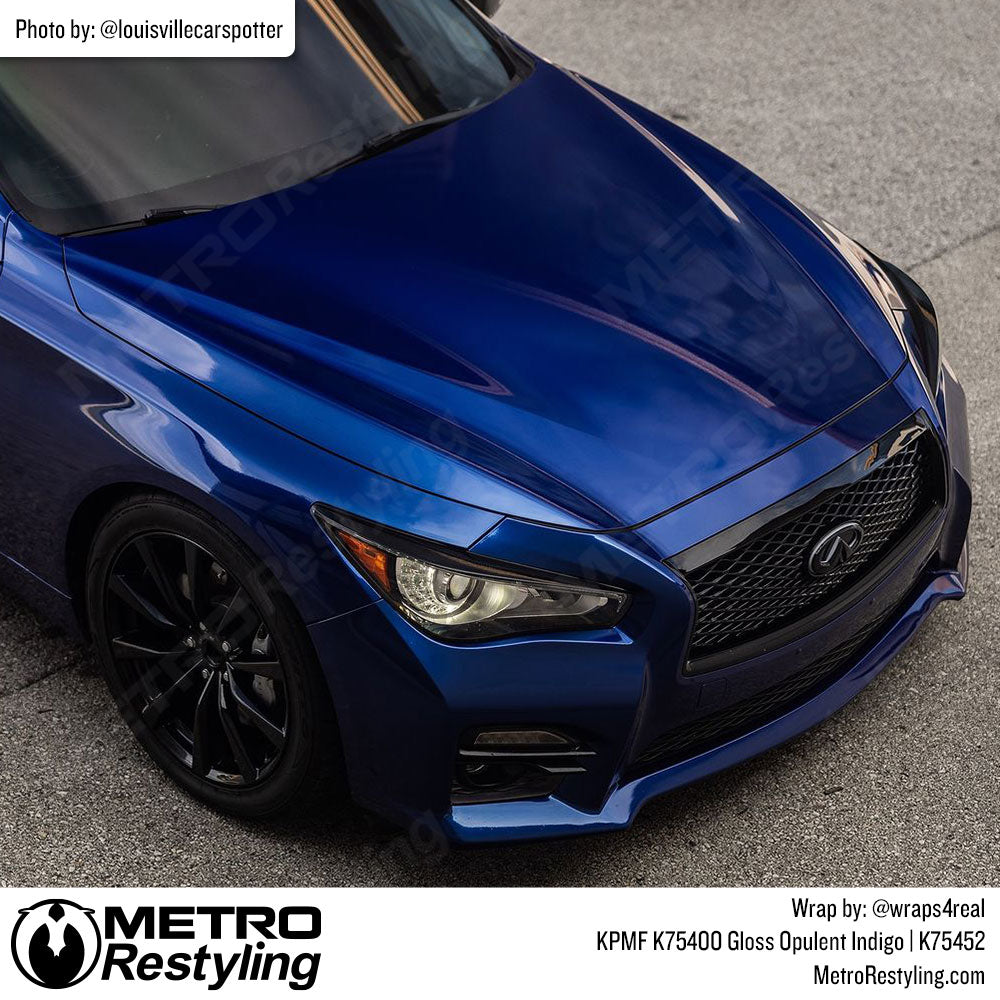 indigo car wrap