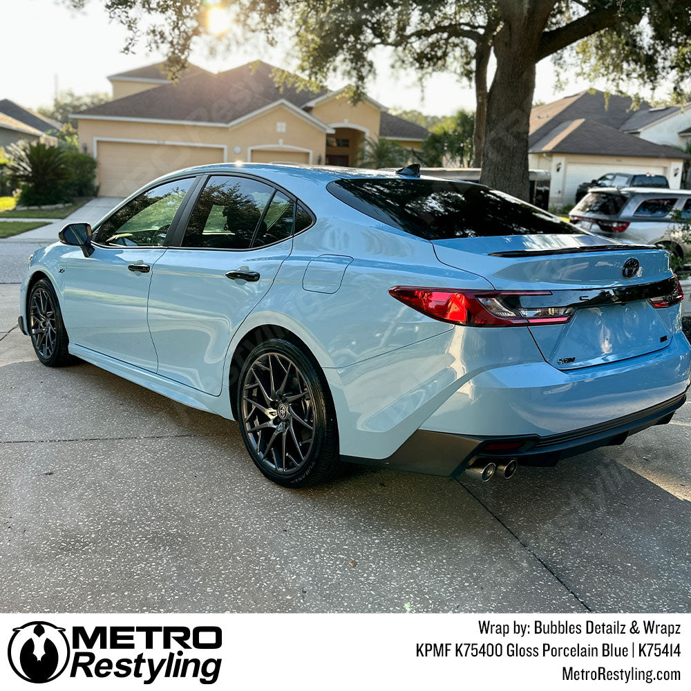 Blue Toyota Camry Vinyl Wrap