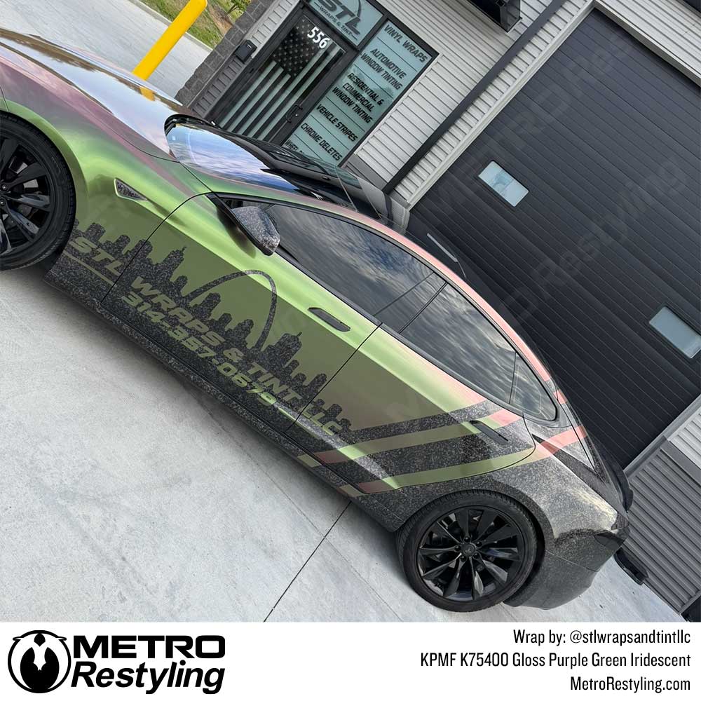 KPMF K75400 Gloss Purple Green Iridescent Vinyl Wrap | K75464