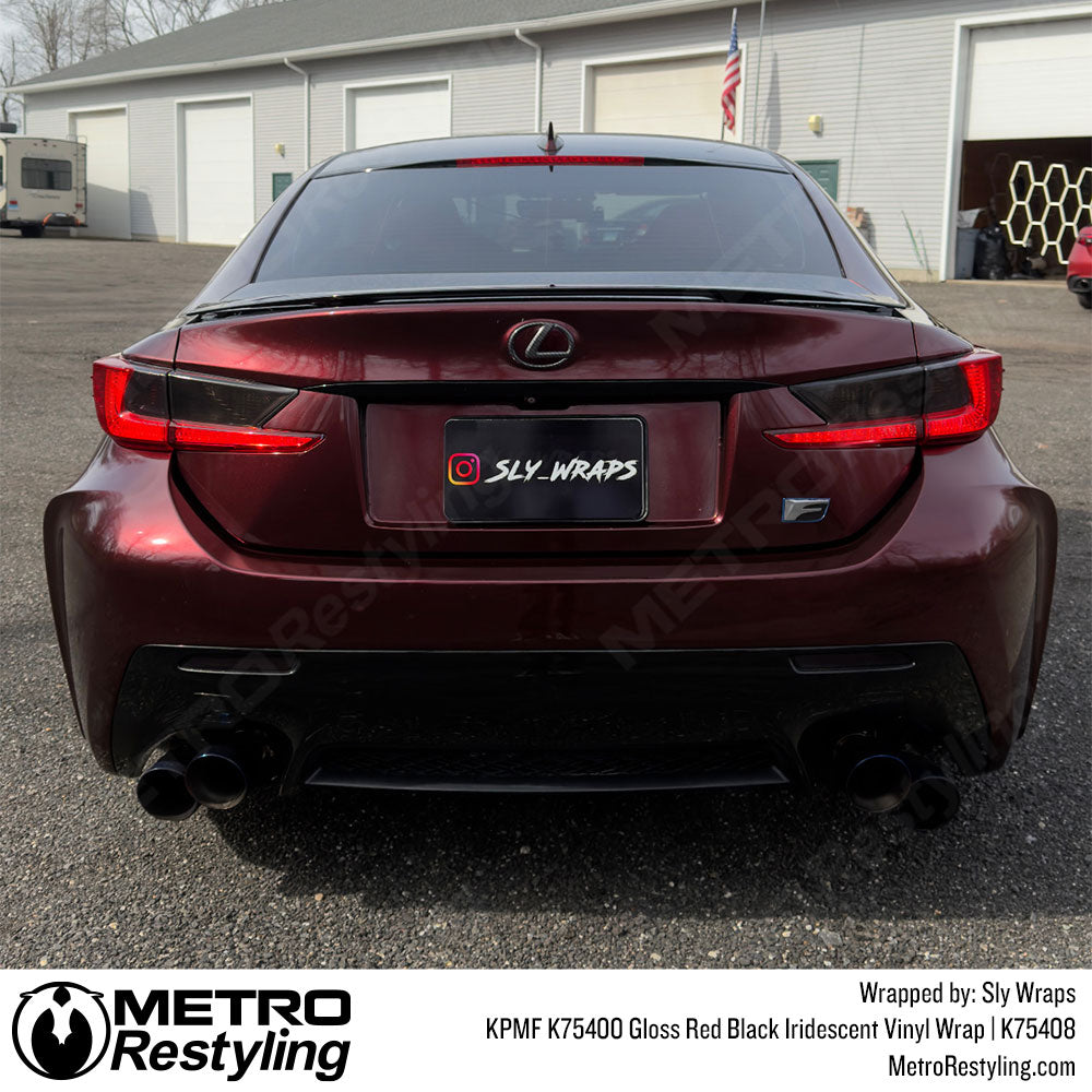KPMF K75400 Gloss Red Black Iridescent Vinyl Wrap | K75408