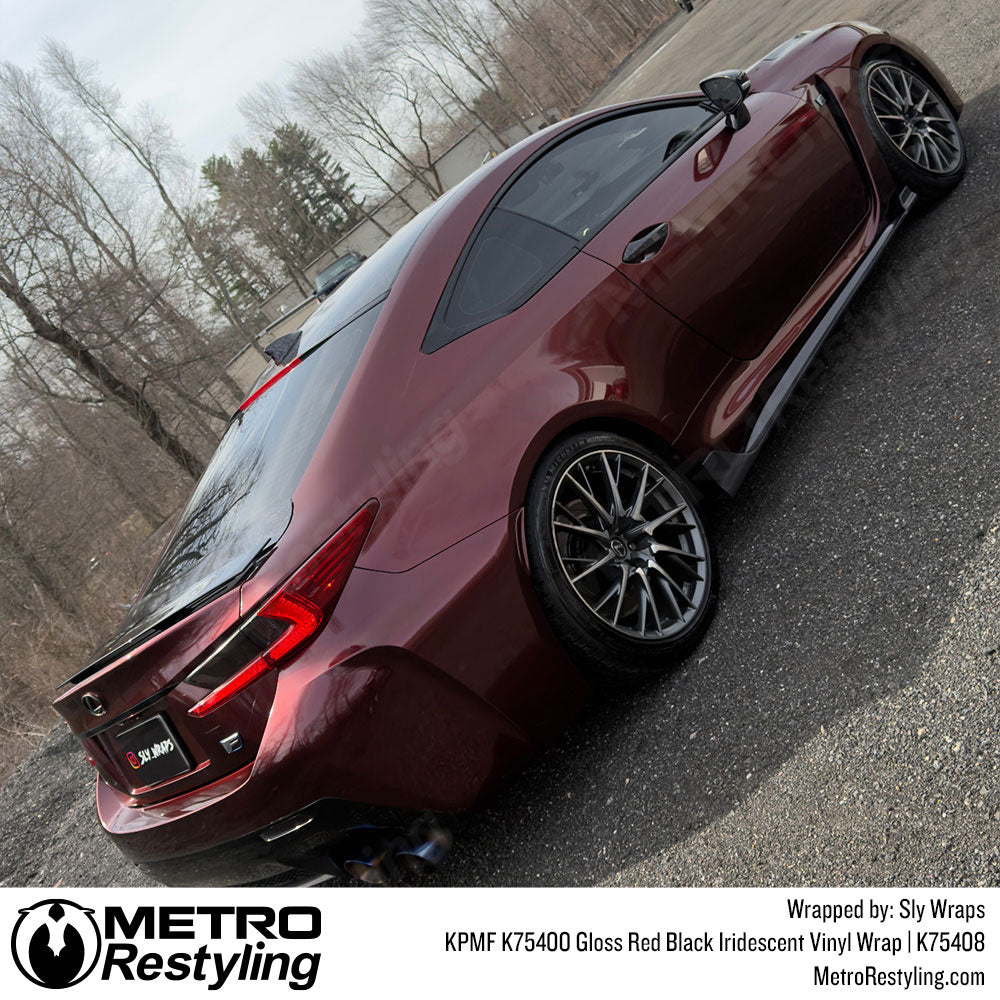 KPMF K75400 Gloss Red Black Iridescent Vinyl Wrap | K75408