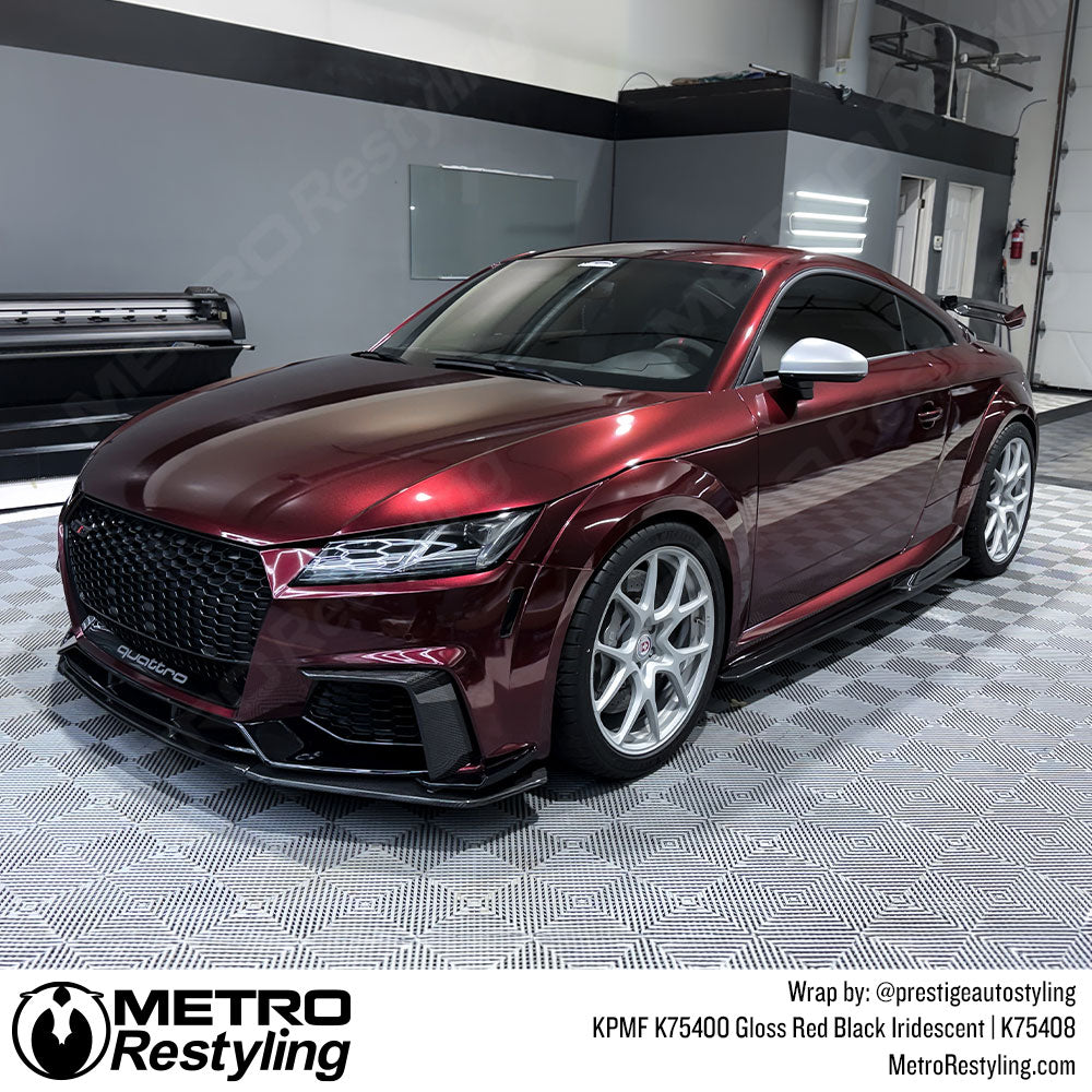 dark red audi wrap