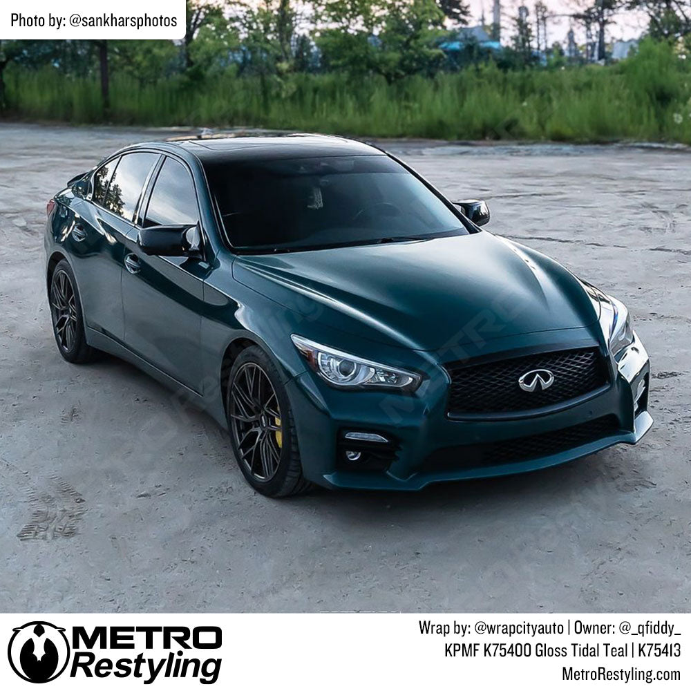 infiniti with dark green wrap