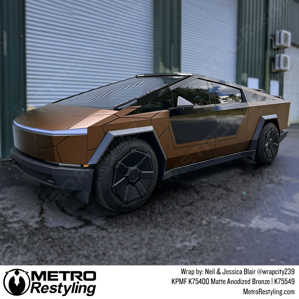 bronze cybertruck wrap