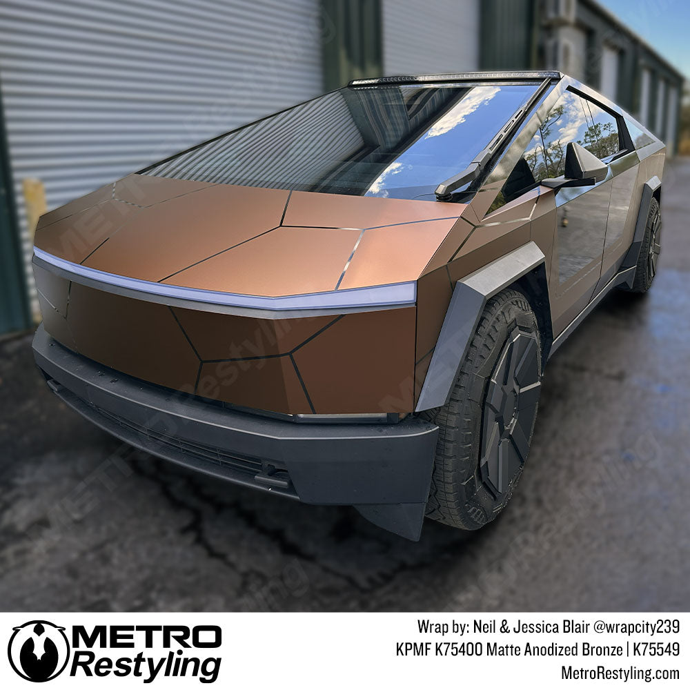 bronze cybertruck wrap