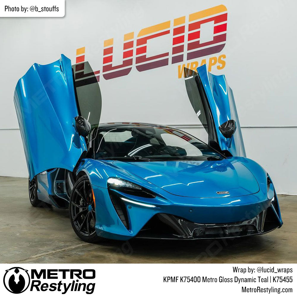 Ultra Gloss Dynamic Teal Vinyl Wrap - KPMF | Metro Restyling