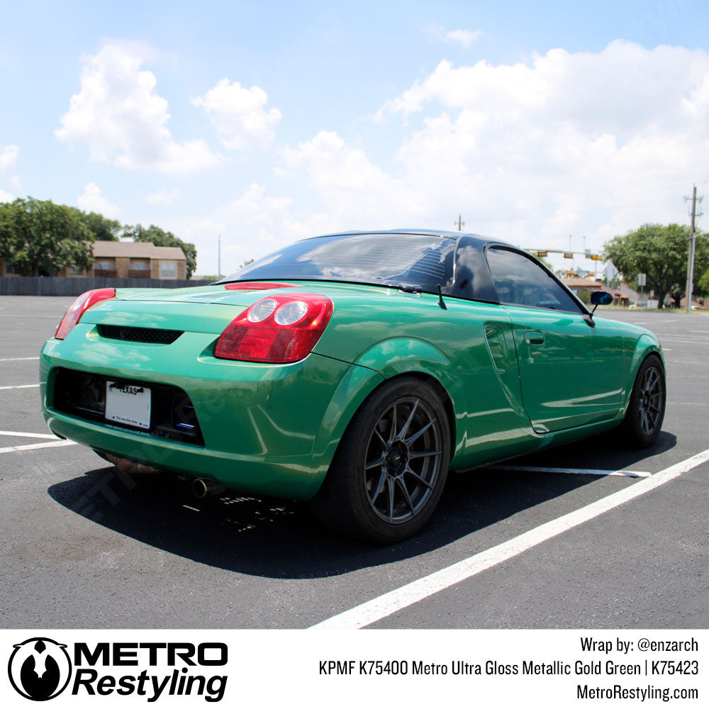 kpmf gold green electrum sedan wrap