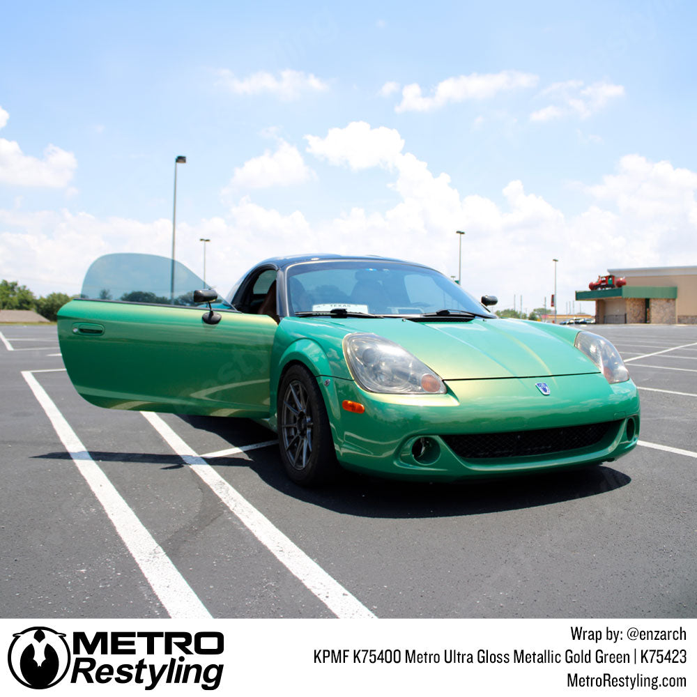 kpmf gold green electrum sedan wrap