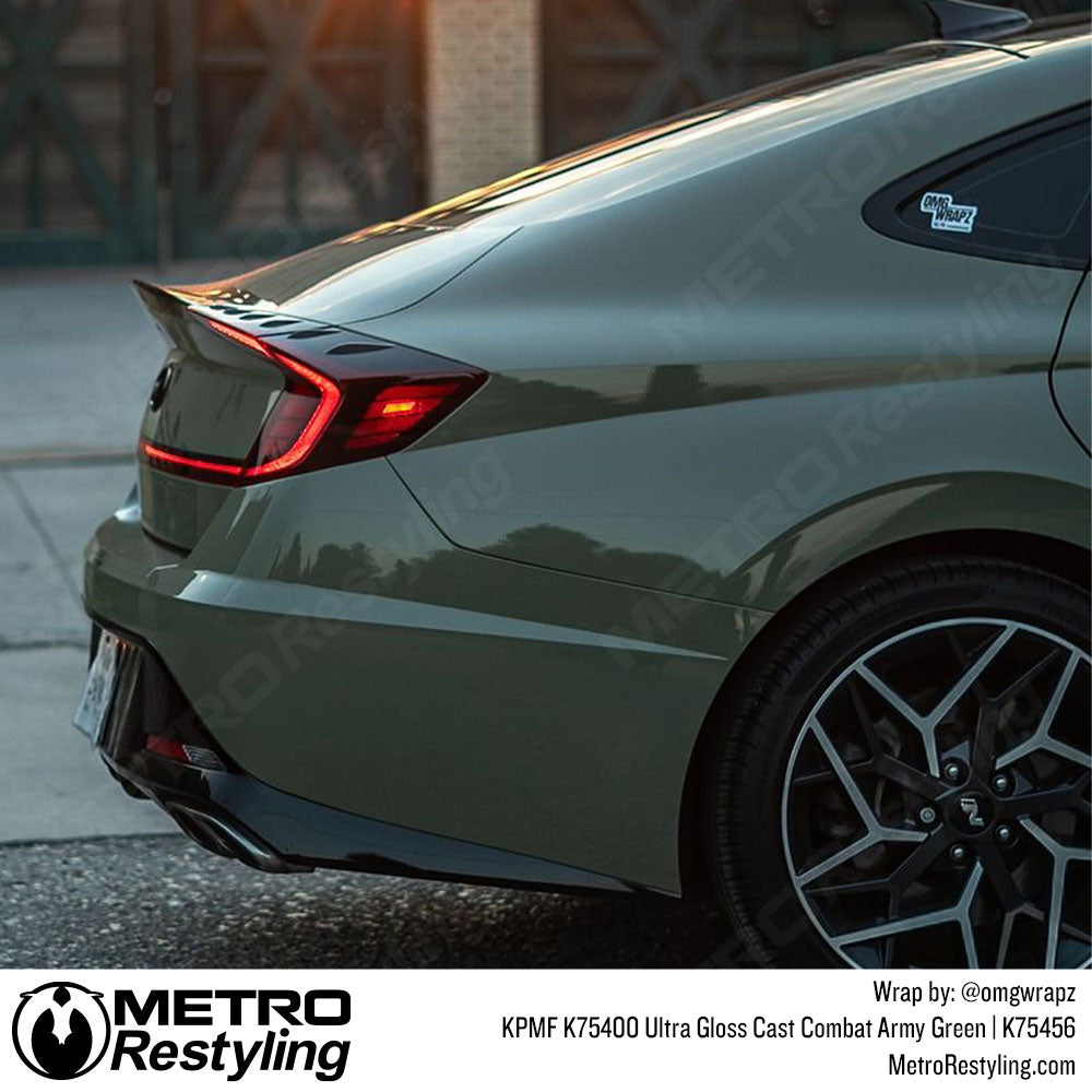 army green hyundai wrap