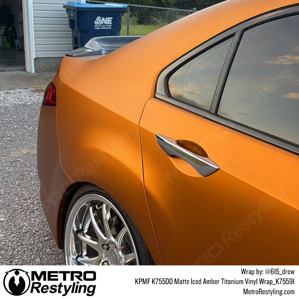 KPMF K75500 Matte Iced Amber Titanium Vinyl Wrap | K75591